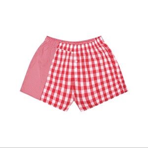 Snowpond checkered Red picnic Men Boxers LARGE